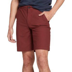 Men's VRST Commuter Shorts Size 30 Rum Raisin Flat Front Chino Moisture Wick NEW
